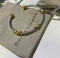 Silver and gold cuff bracelet
